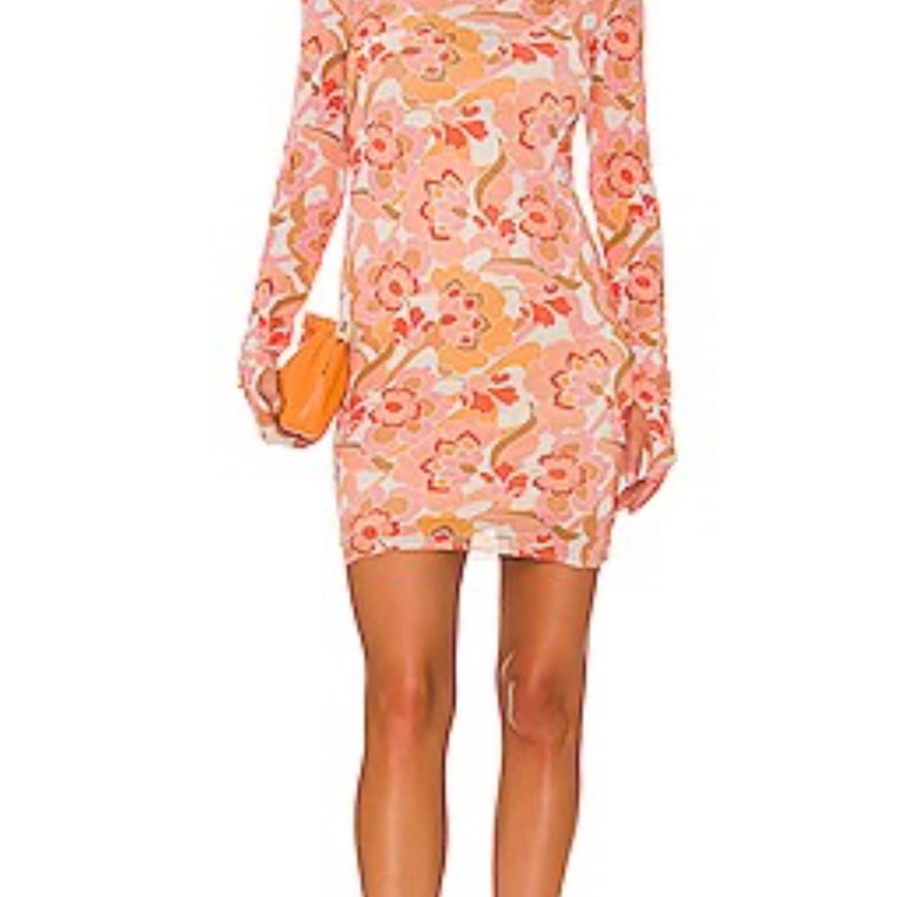 AFRM Mari Mini Dress in Vintage Coral Floral sz Small from Revolve
